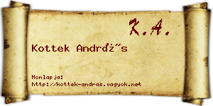 Kottek András névjegykártya