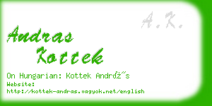 andras kottek business card